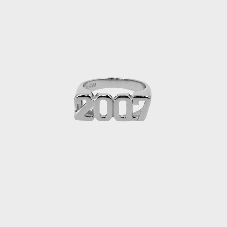 Birth Year Ring Silver