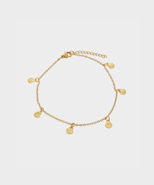 Shell Armband guld