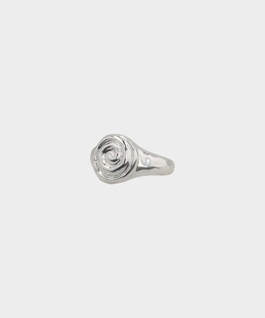 swirl ringar silver